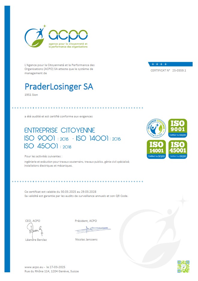 Certifications  ISO 9001 / 14001 / 45001